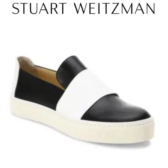 STUART WEITZMAN LEATHER CASUAL LOAFER SNEAKERS SIZE 9 - Picture 2 of 14